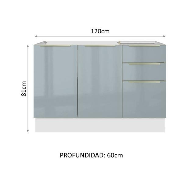 Gabinete Bajo Cocina Madesa Lux Con Acessorios y Tarja BG 02 image number null