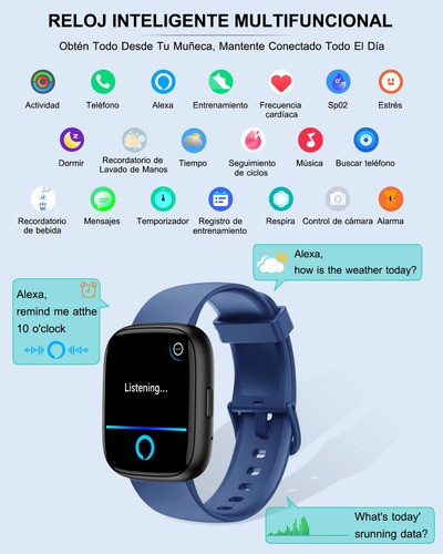 Reloj Inteligente Smartwatch Llamadas Bluetooth Para Alexa image number null