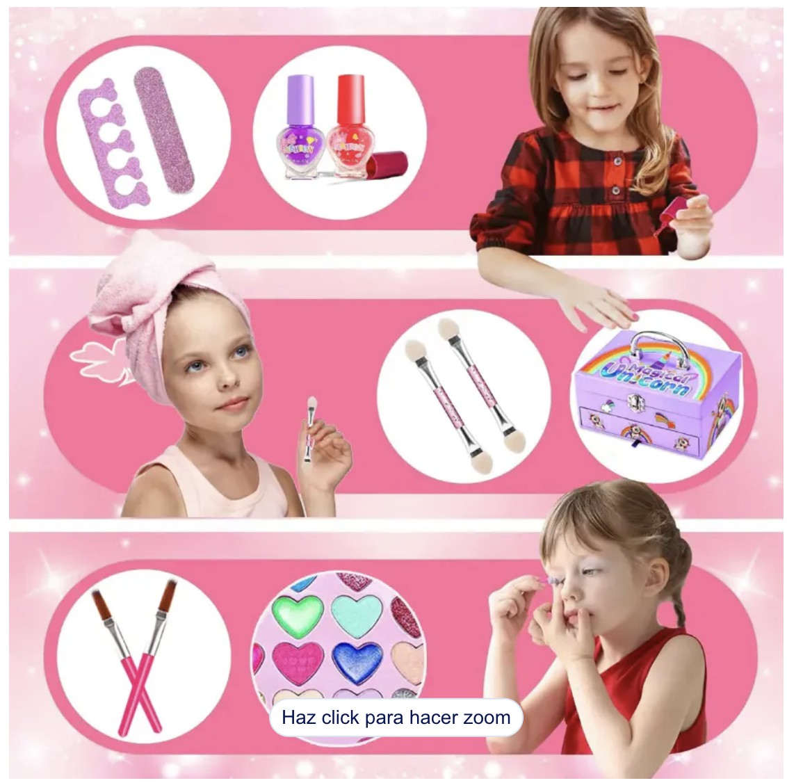Maquillaje de Juguete para Ni&ntilde;as Modelo Rosa image number null