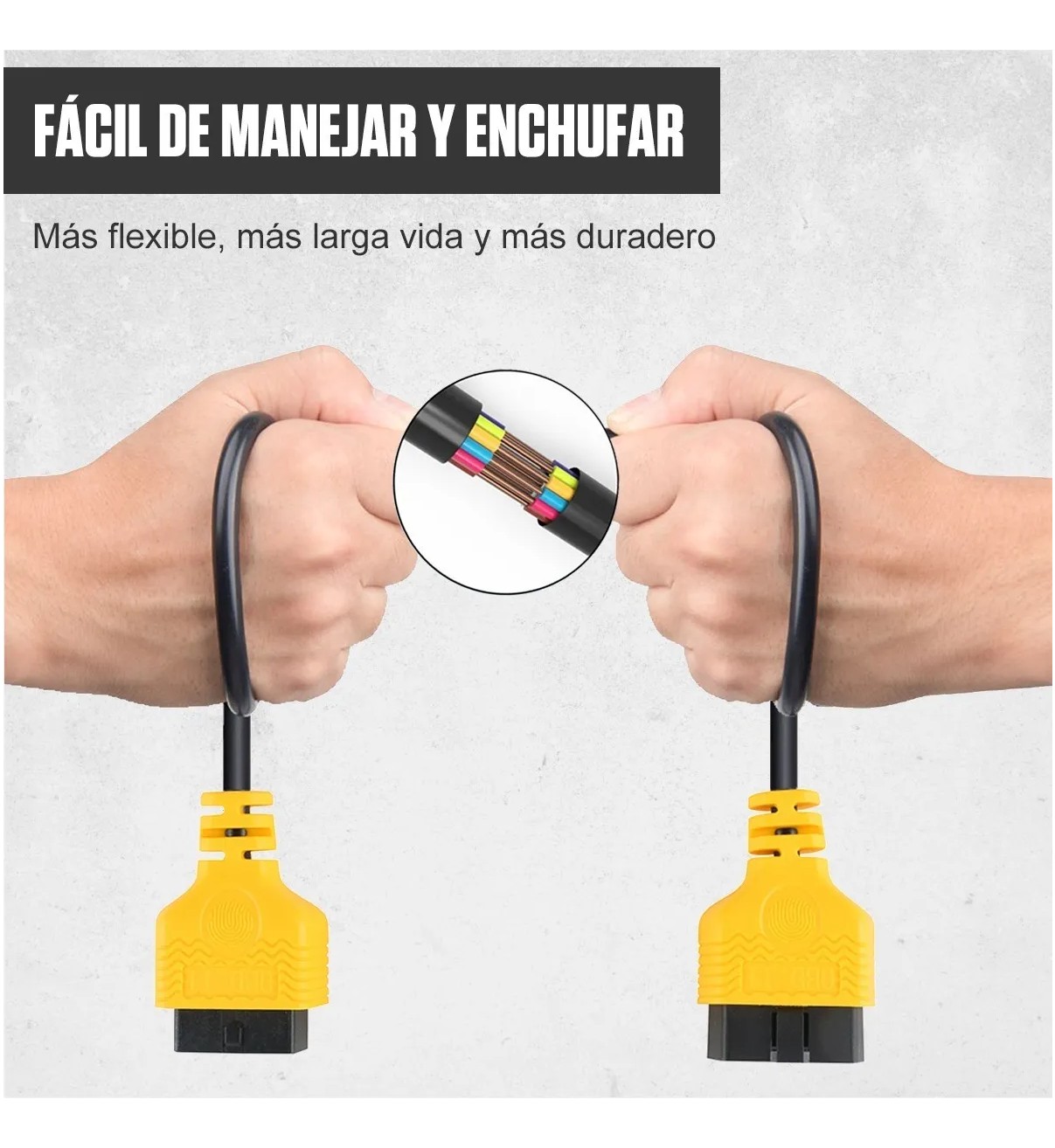 Cable De Extensi&oacute;n De 16 Pines Y Conectores Malubero Amarillo image number null