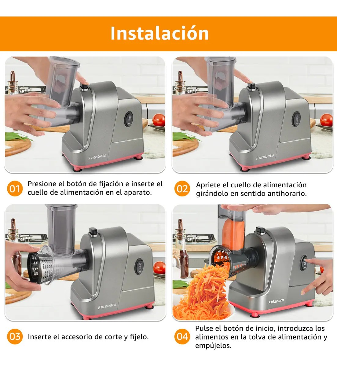 Molino de Carne El&eacute;ctrico Fatabeta de 3500W con Accesorios para Embutir y Cortar Verduras image number null