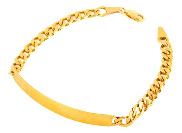 ESCLAVA BARBADO / CUBANO 19.5 CM CALIBRE 5 MM ORO DORADO 14 KILATES image number null