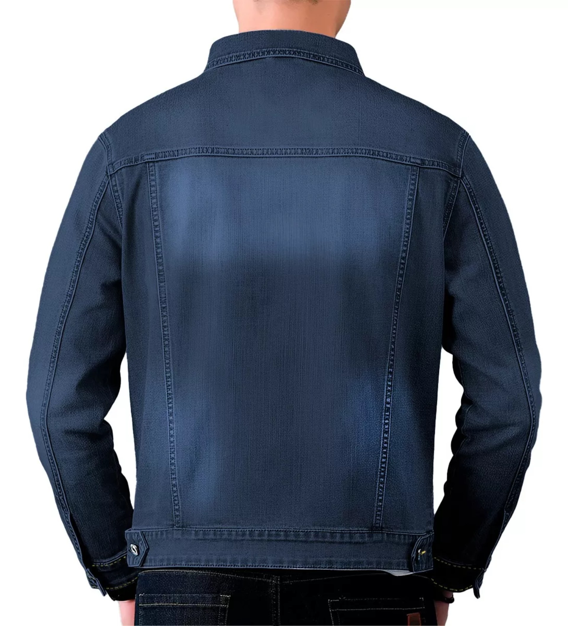 Chamarra De Mezclilla Para Hombre Con Bolsillos Denim image number null