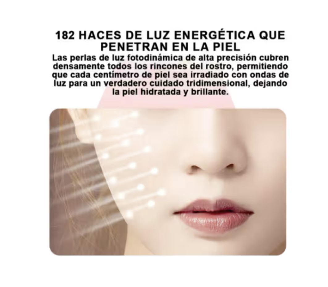 M&aacute;quina Facial De M&aacute;scara Luz Led 7 Colores Terapia Fotones Modelo Blanco image number null