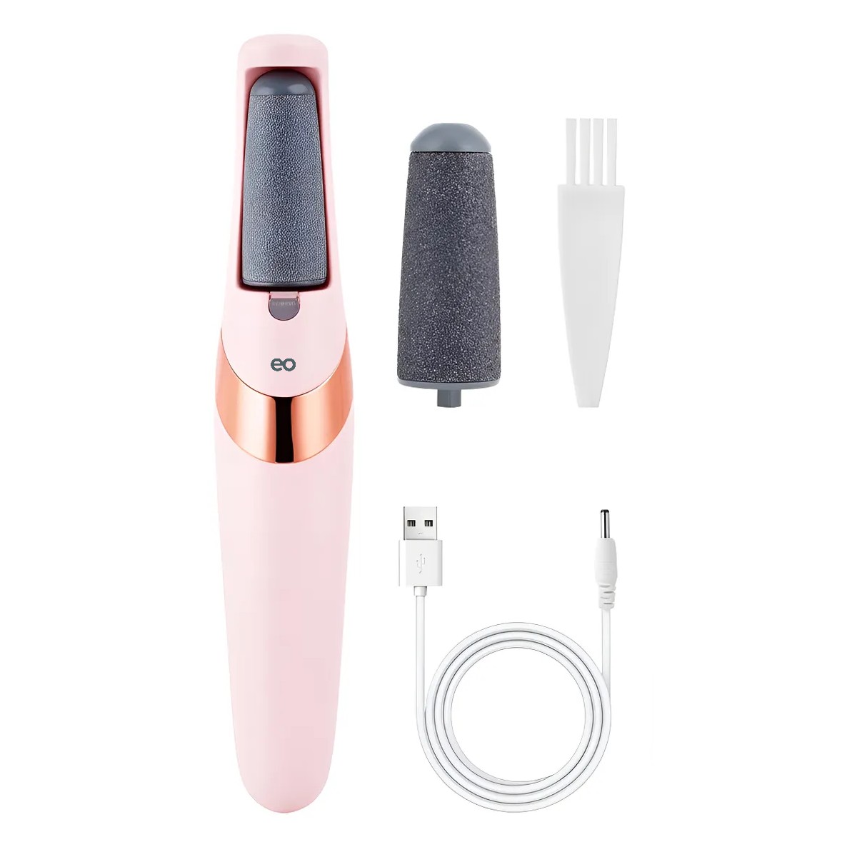 Aparato De Pedicura El&eacute;ctrico Con Papel De Lija Para Pies Rosa image number null