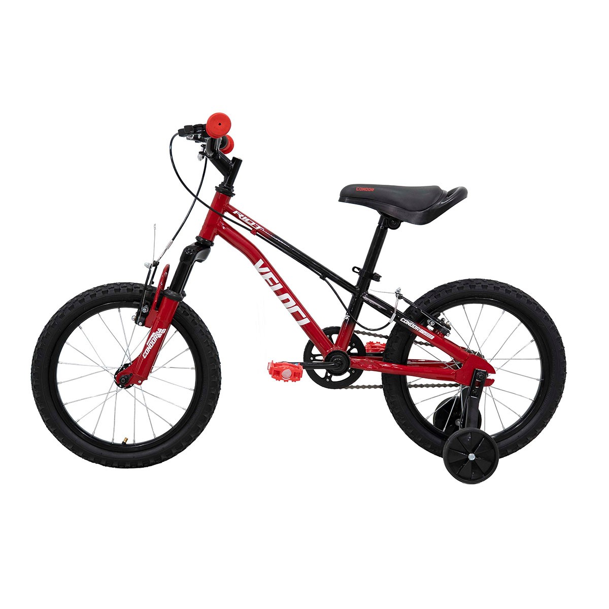 Bicicleta Infantil Rodada 16 de Acero Veloci Riot Color Rojo image number null