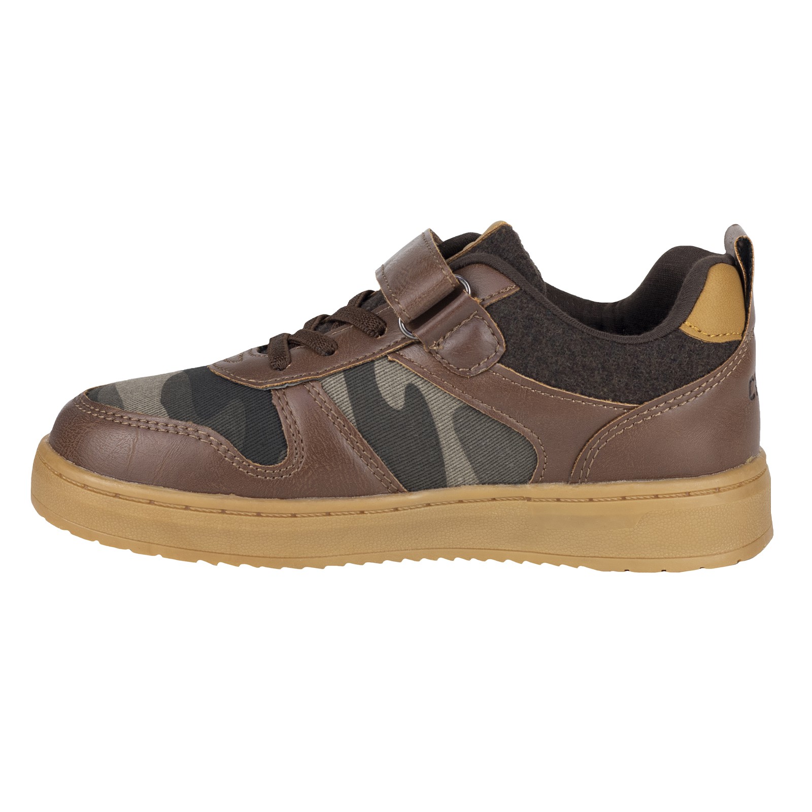 Tenis Casual Para Ni&ntilde;o Charly Kids Original 1079305 Caf&eacute; Ajuste En Velcro image number null