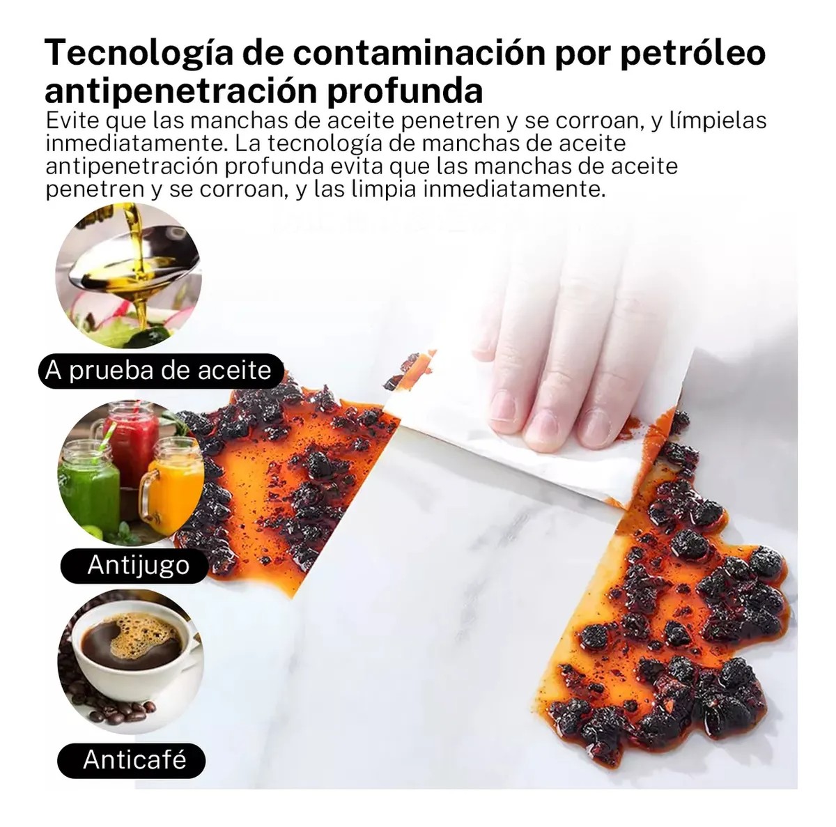 W 1 Protector De Mesa Etechmart, Impermeable, Transparente image number null