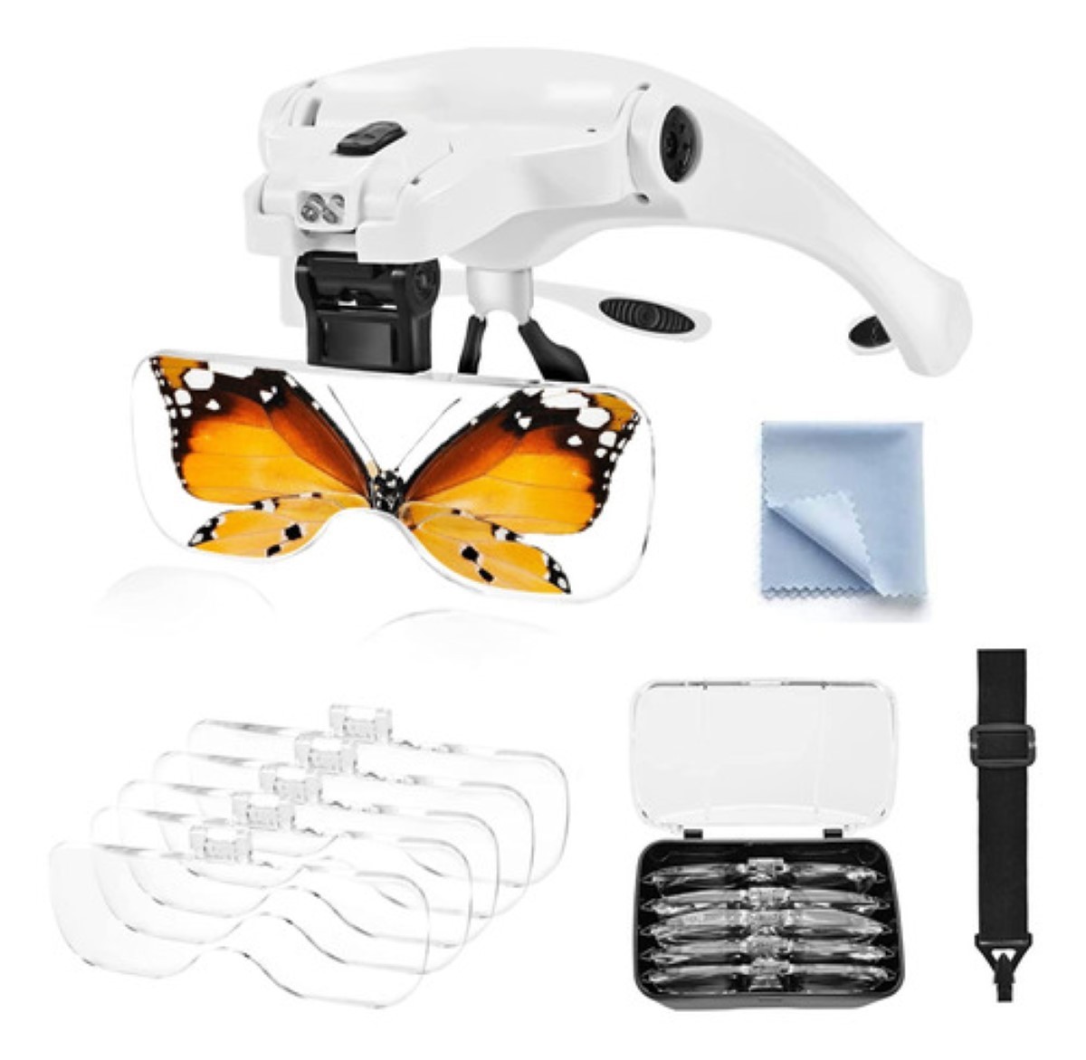 Lentes Lupa Luz Led Para Microblading, Pesta&ntilde;as, Manicura negro image number null