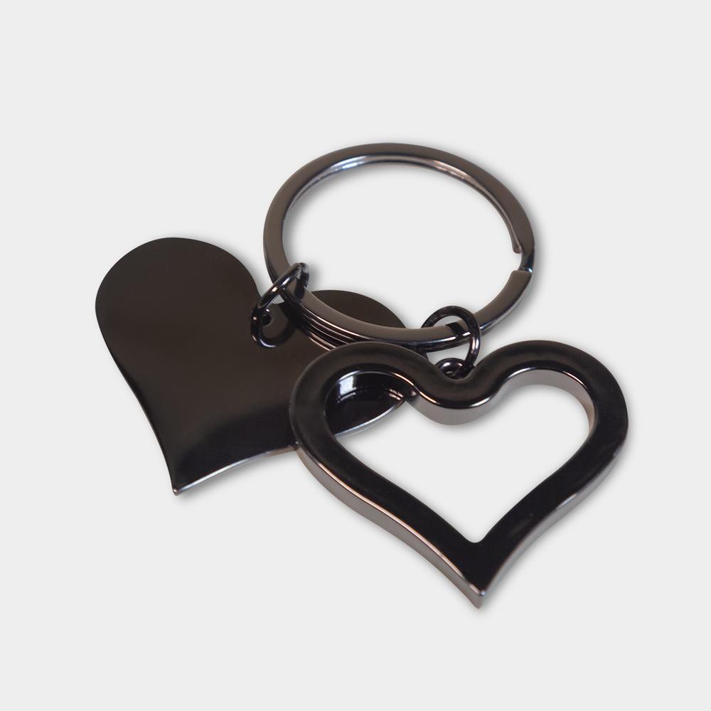 Paquete 85 piezas Llavero personalizado coraz&oacute;n met&aacute;lico con placa grabable image number null