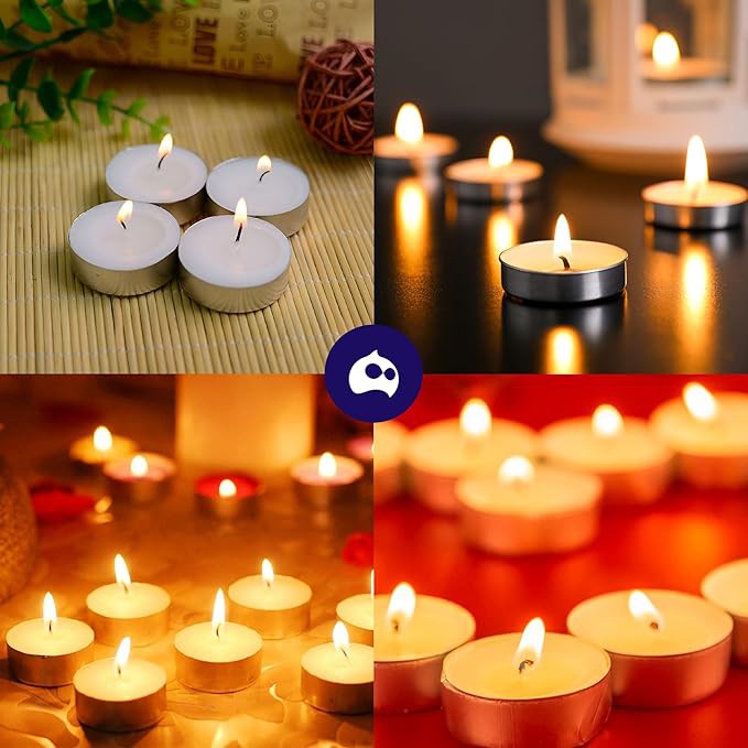 Bluelander Set de 50 Velas, Sin Humo Y Sin Olor, Velas Rom&aacute;nticas, Decorativas para Crear, Perfectas para Eventos image number null