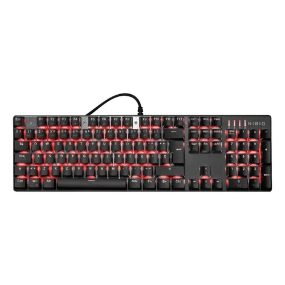 Teclado Gamer Nibio Mk500 Impact Rgb Negro Openbox image number null