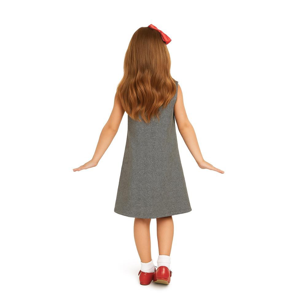 Vestido de ni&ntilde;a con ribete Roman Fashion /Kids, 34639 (Gris obscuro) image number null