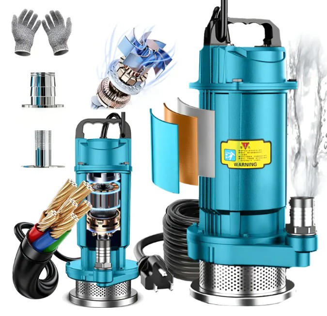 Bomba Sumergible Met&aacute;lica Para Agua Limpia/ Sucia 570w 110v Modelo Azul image number null