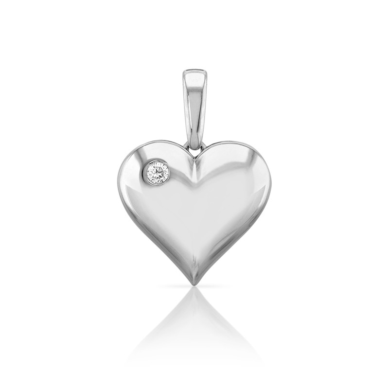 DIJE LISO CORAZ&Oacute;N ORO 14K ABBA JOYAS. image number null