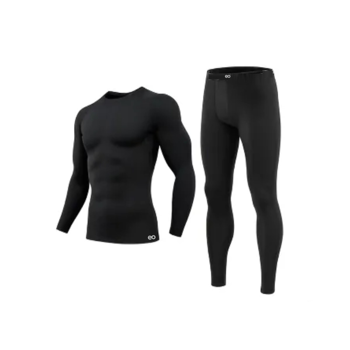 Pantal&oacute;n Licra Y Playera De Compresi&oacute;n Conjunto Gym 2ps Negro L image number null