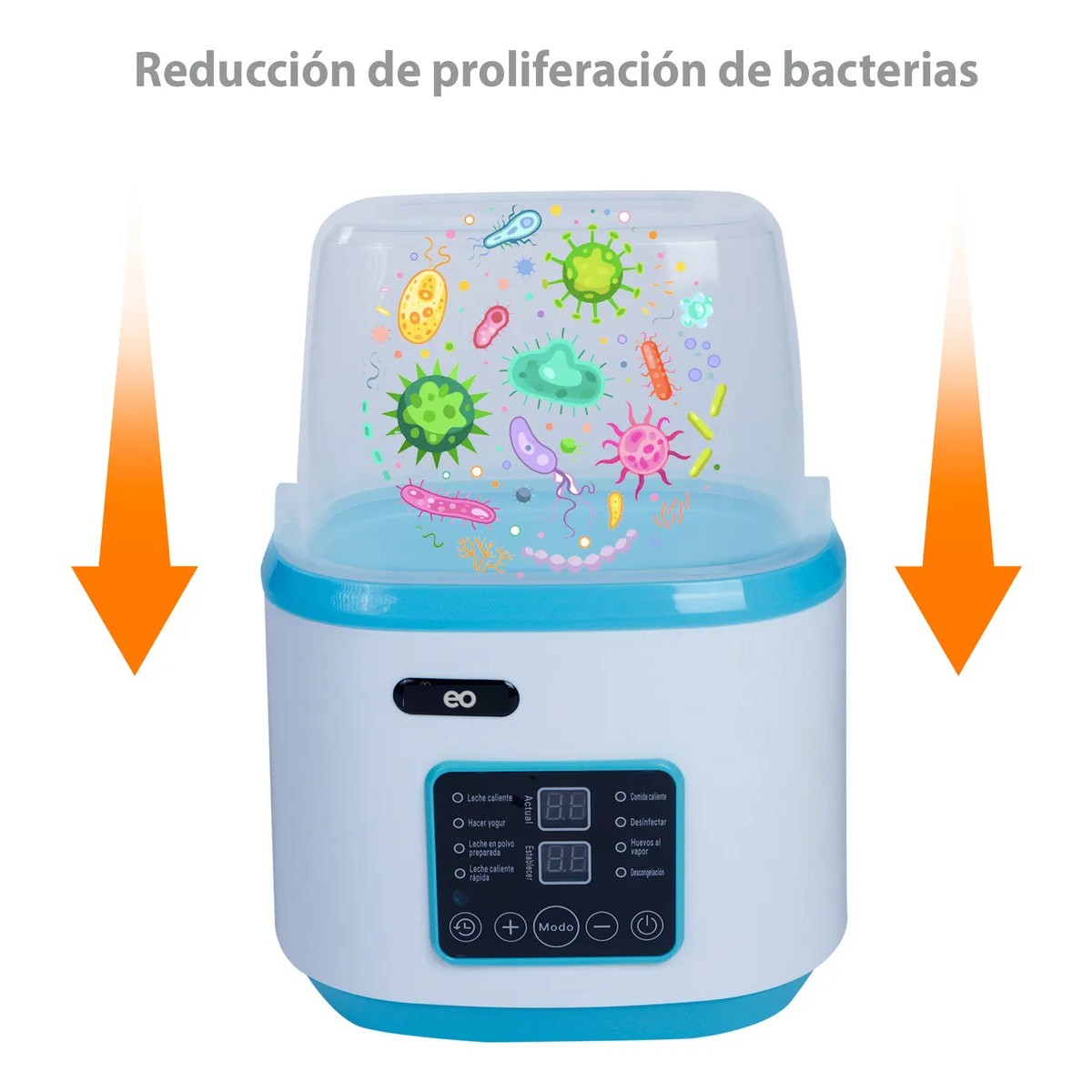 Esterilizador Calentador de Biberones 8 En 1 Para Beb&eacute; Color Azul 127V image number null