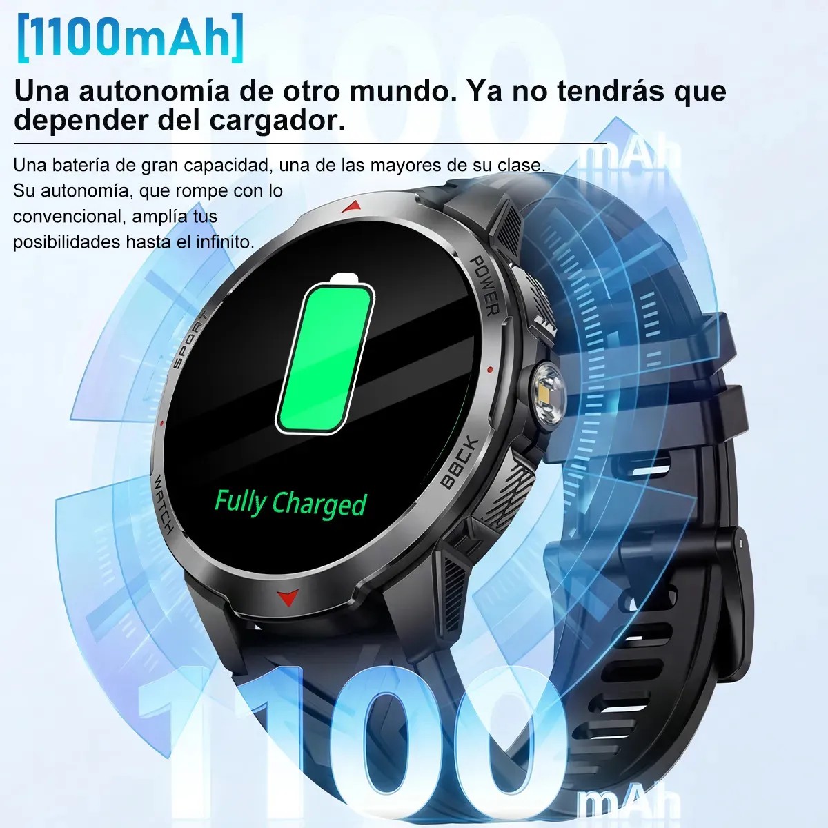 Smartwatch KAKURY KT88-1 con Llamadas Bluetooth, Deportivo y Resistente al Agua image number null