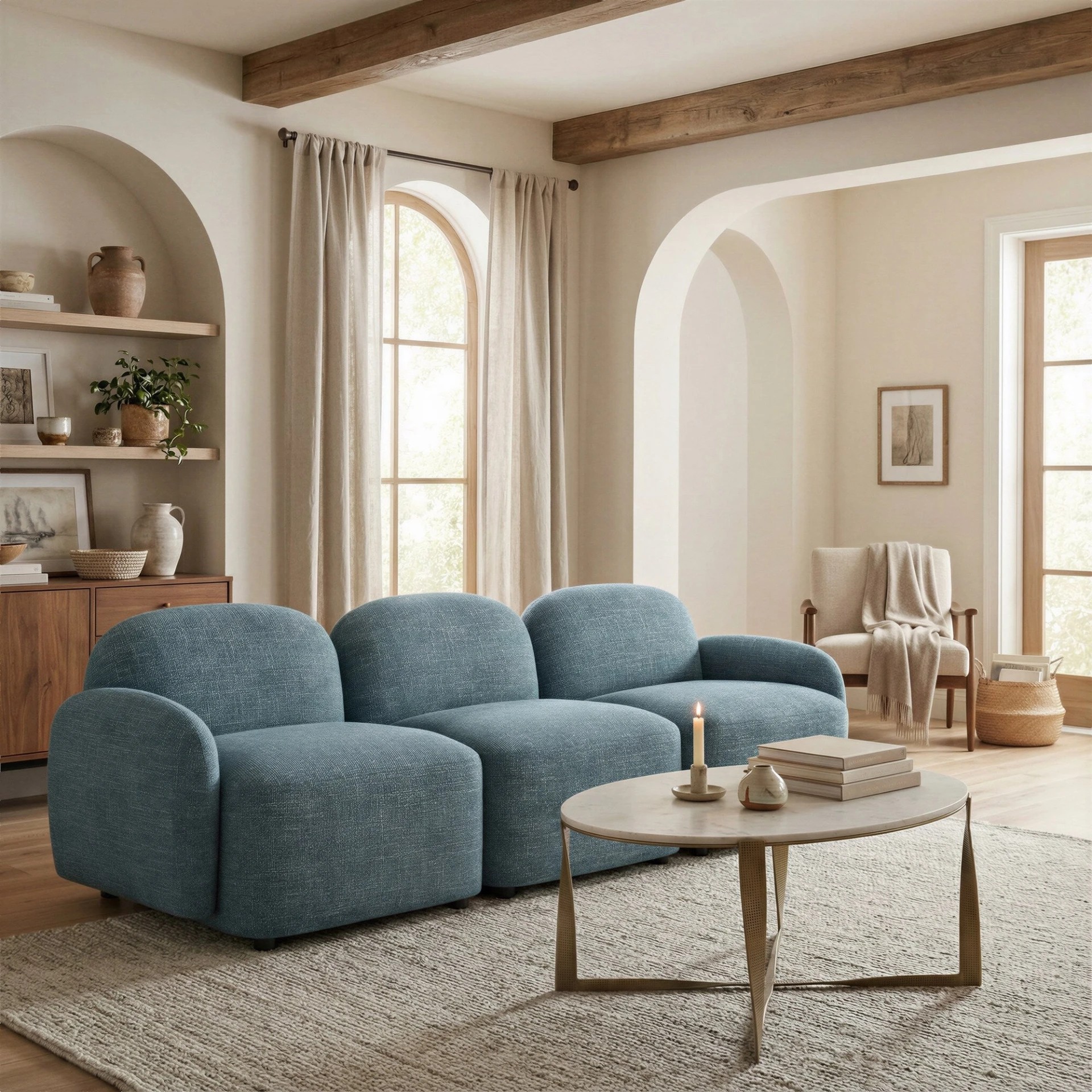 Sofa Cleo Azul Kessa image number null