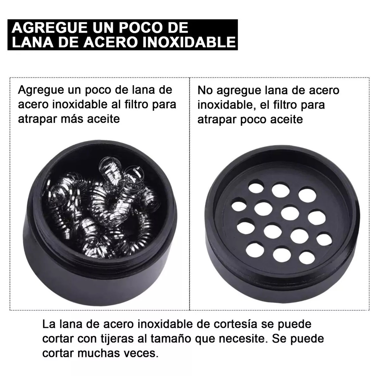 Colector De Filtro Tanque Captura Aceite Conflector Universa. image number null