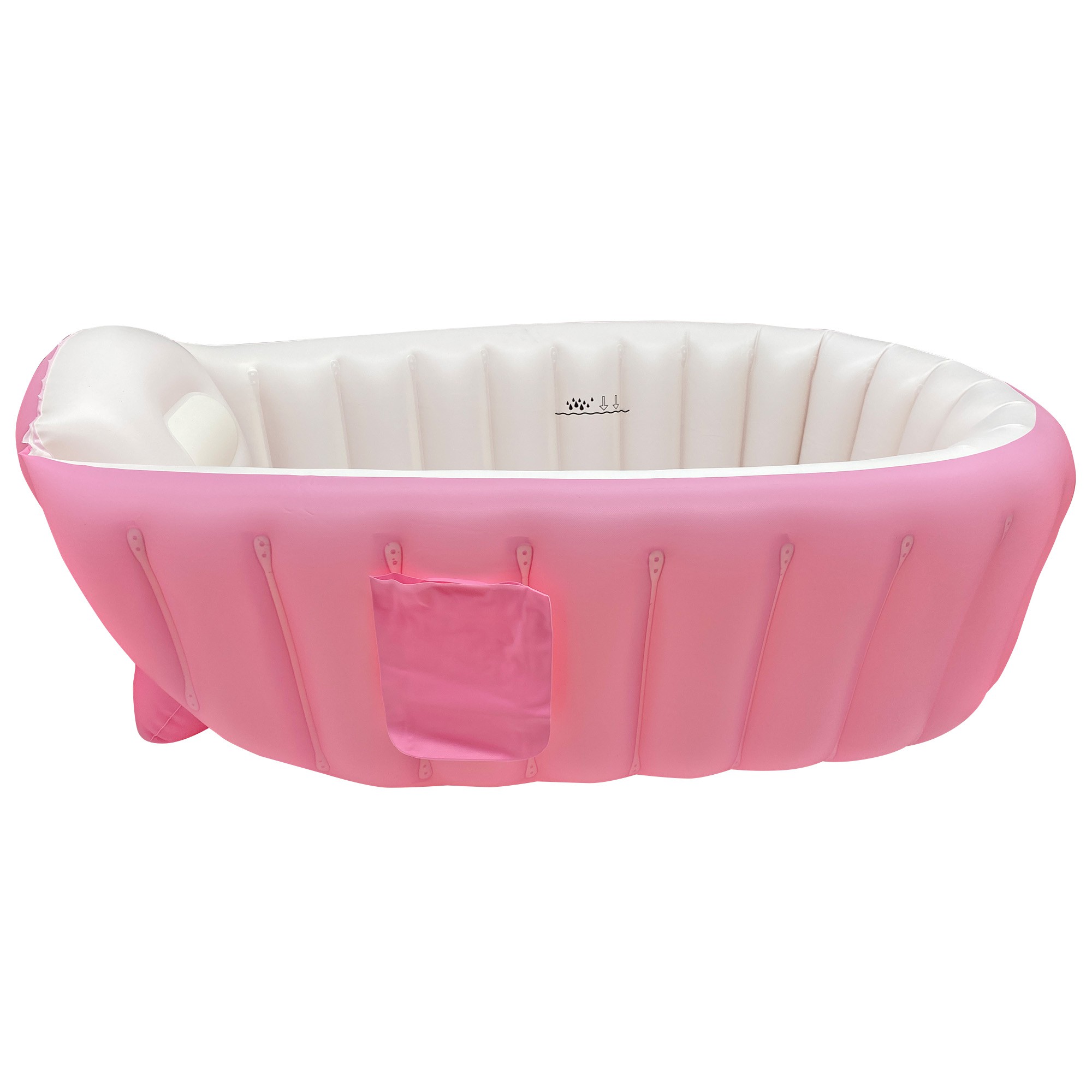 Ba&ntilde;era Inflable Para Reci&eacute;n Nacido Y Beb&eacute; Con Bomba Ecobaby Original Color Rosa image number null