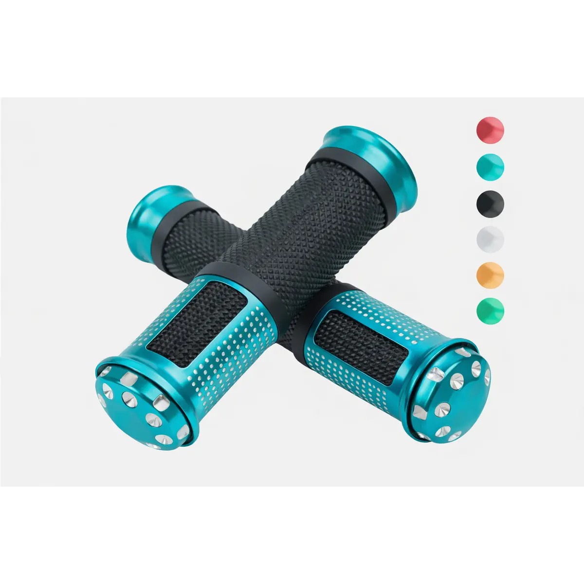 Pu&ntilde;os Universales Aluminio Antiderrape Bicicleta Mtb Color:Azul 2 Piezas image number null