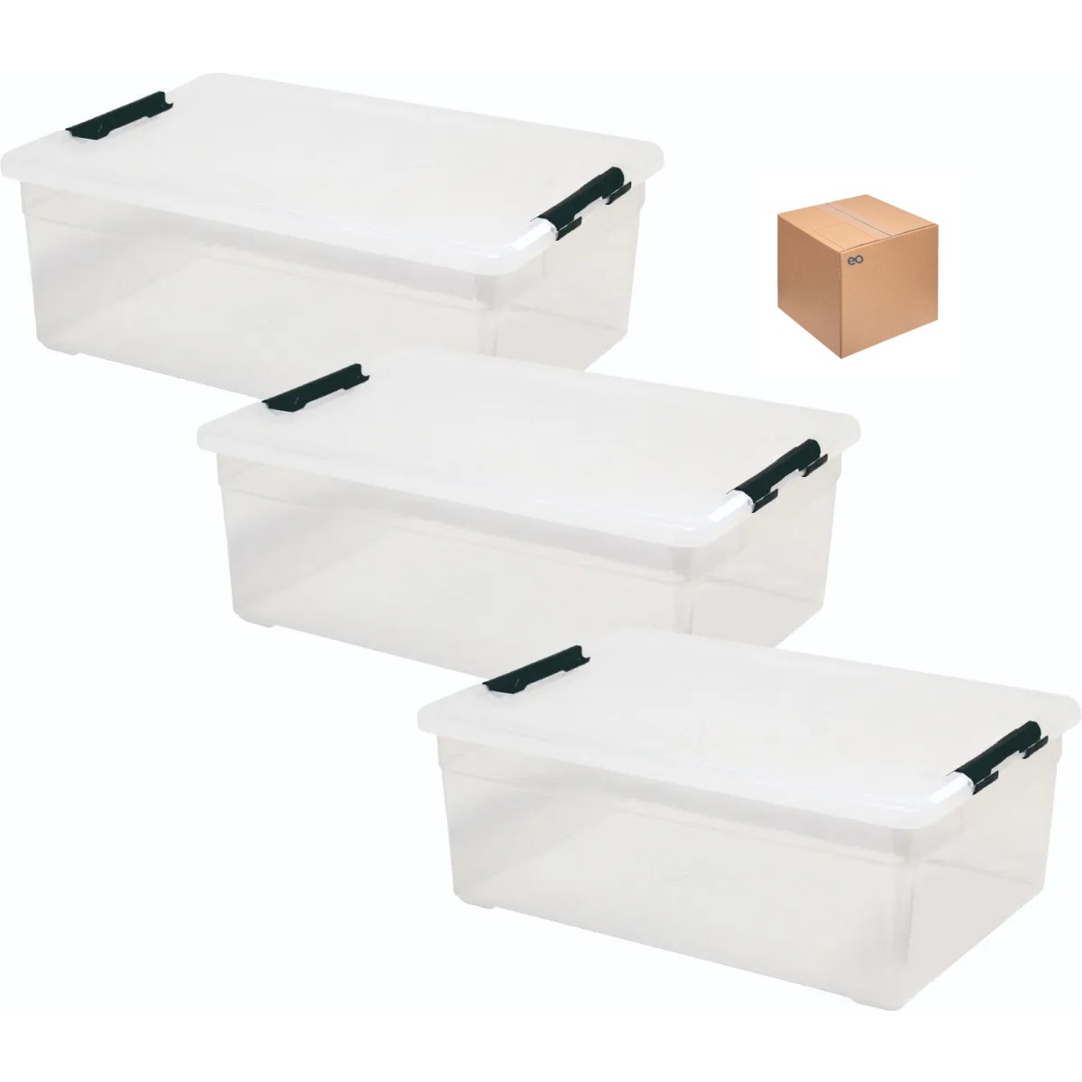 3 Cajas Esmeralda Transparente 10 Lts. image number null
