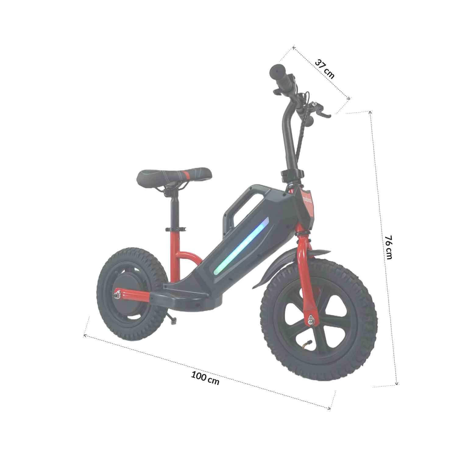 Bicicleta Electrica Infantil Moboss K01 Motor 180W 24V Roja image number null