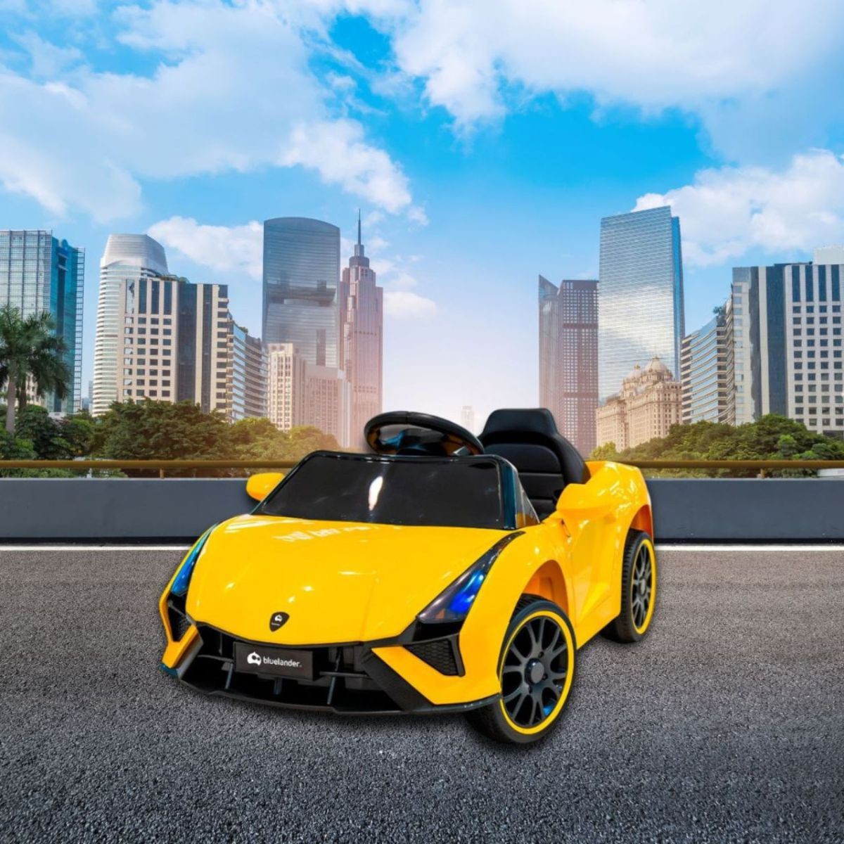 Carro Electrico Tipo Lamborghini Montable 5KM/H, Luces LED, Puerto USB, Bluetooth, Bluelander image number null