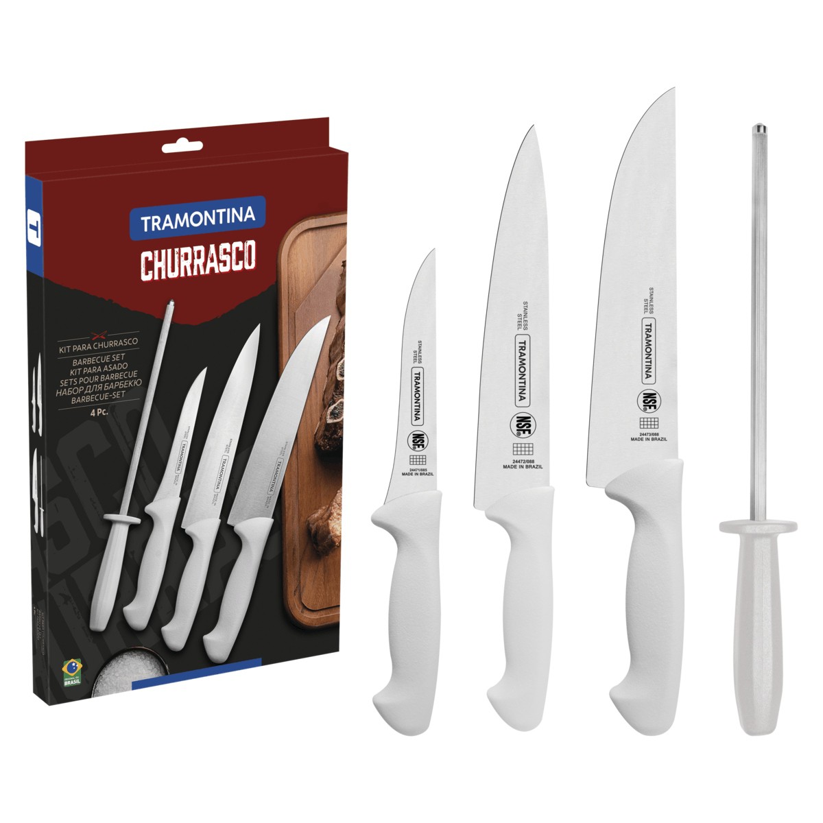 Juego de Cuchillos Tramontina 24699825 Kit Chef 4 Pzas Premium Blanco ENDY2 image number null