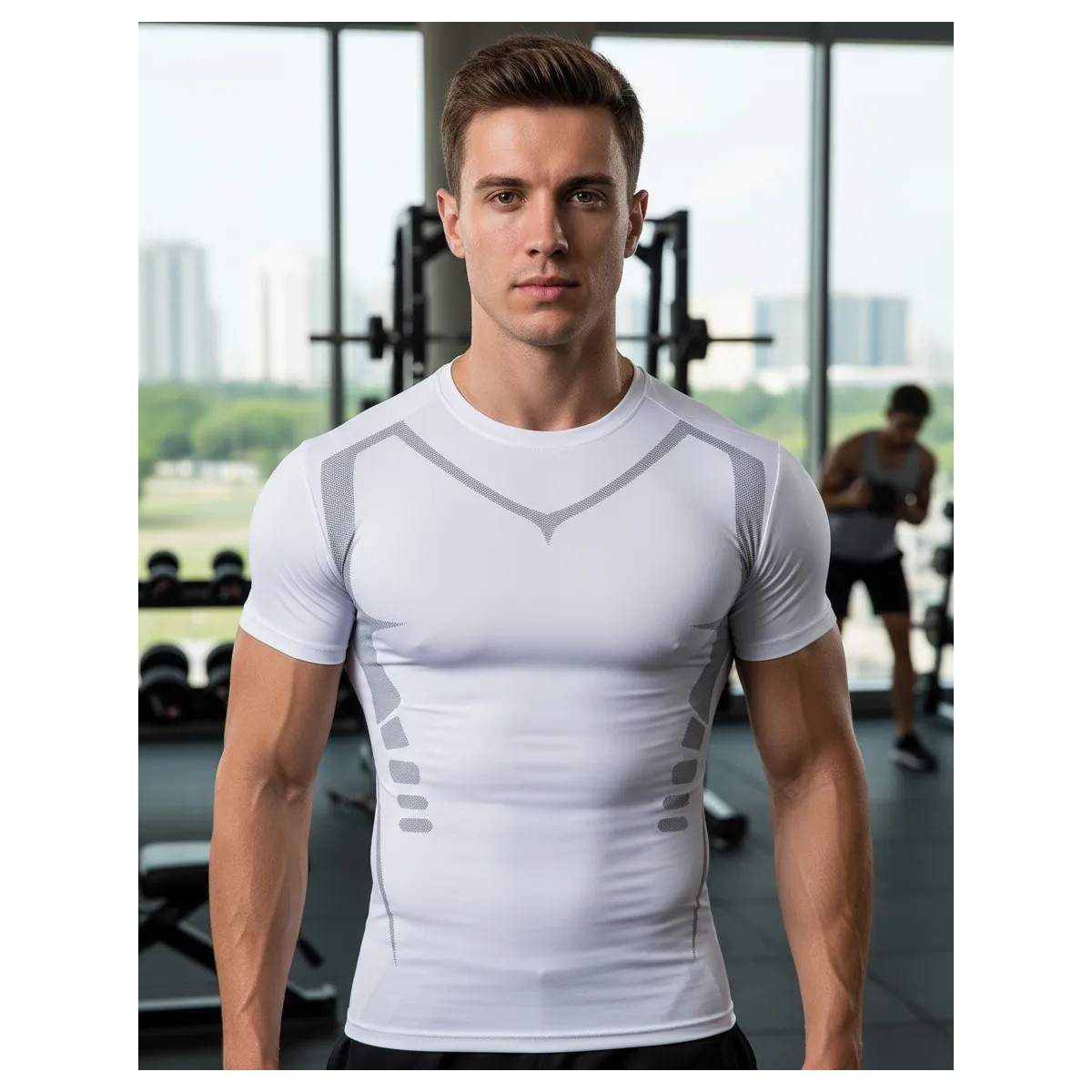 3pc Playera Compresi&oacute;n De Deportivas Ejercicio Rapido Secado Talla: 2XG image number null