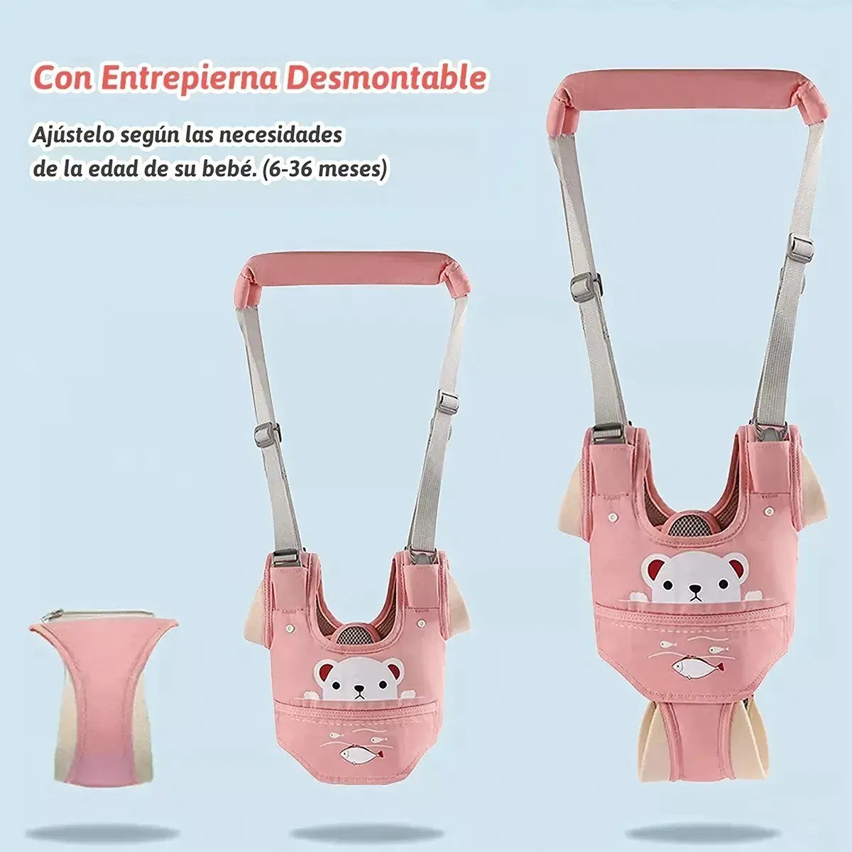 Arn&eacute;s De Seguridad Para 6-36 Meses Caminar Respirable Bebes Rosa Oso image number null