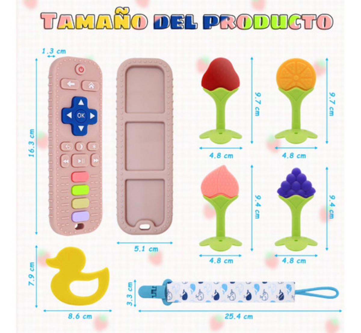 "Juguete Control Remoto Beb&eacute;s La Dentici&oacute;n Del Beb&eacute; 9 Piezas ". image number null