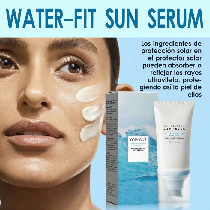 SKIN1004 Protector Solar Facial Centella SPF50+ PA++++ Hyalu-Cica Water-Fit Serum 50ml Hidratante Korean Beauty image number null