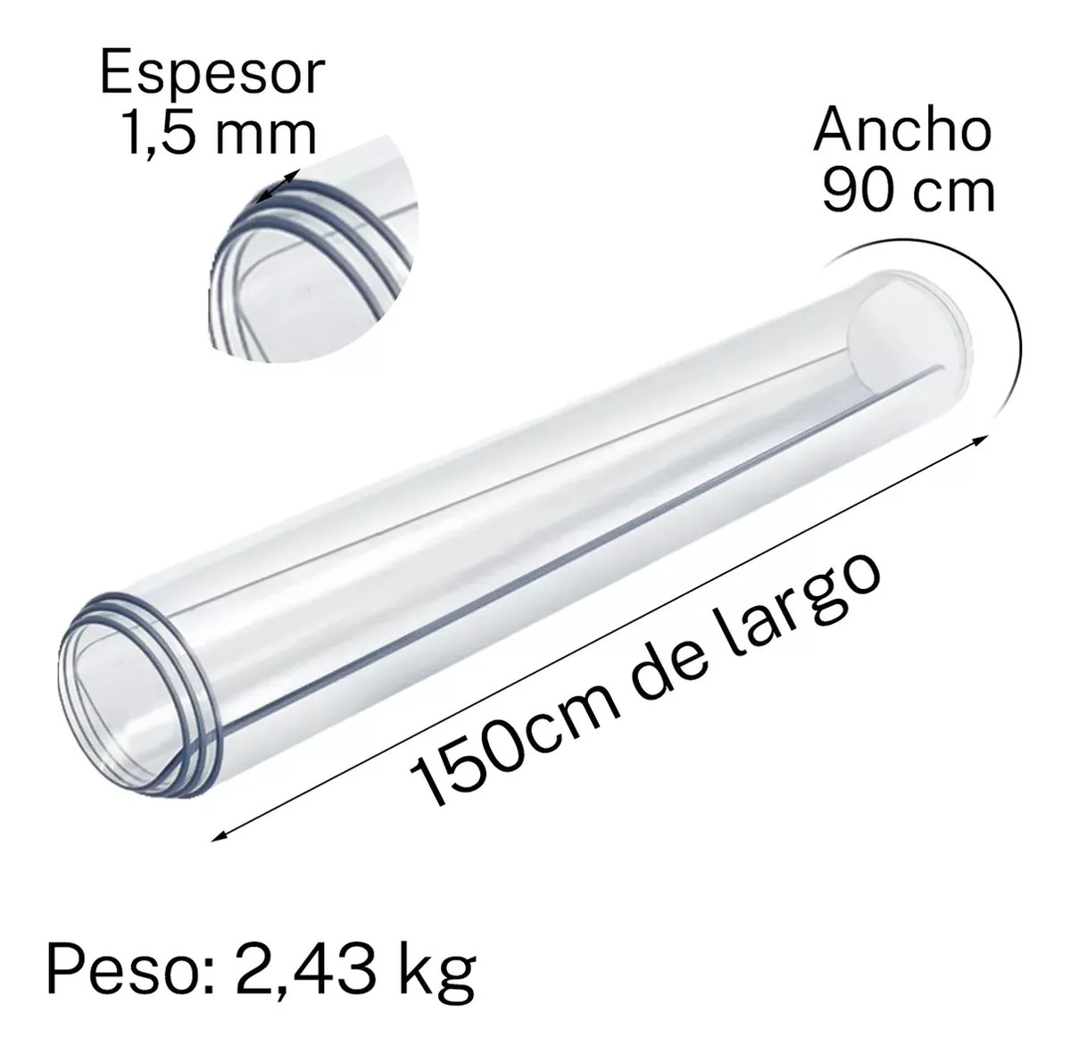 W 1 Protector De Mesa Etechmart, Impermeable, Transparente image number null