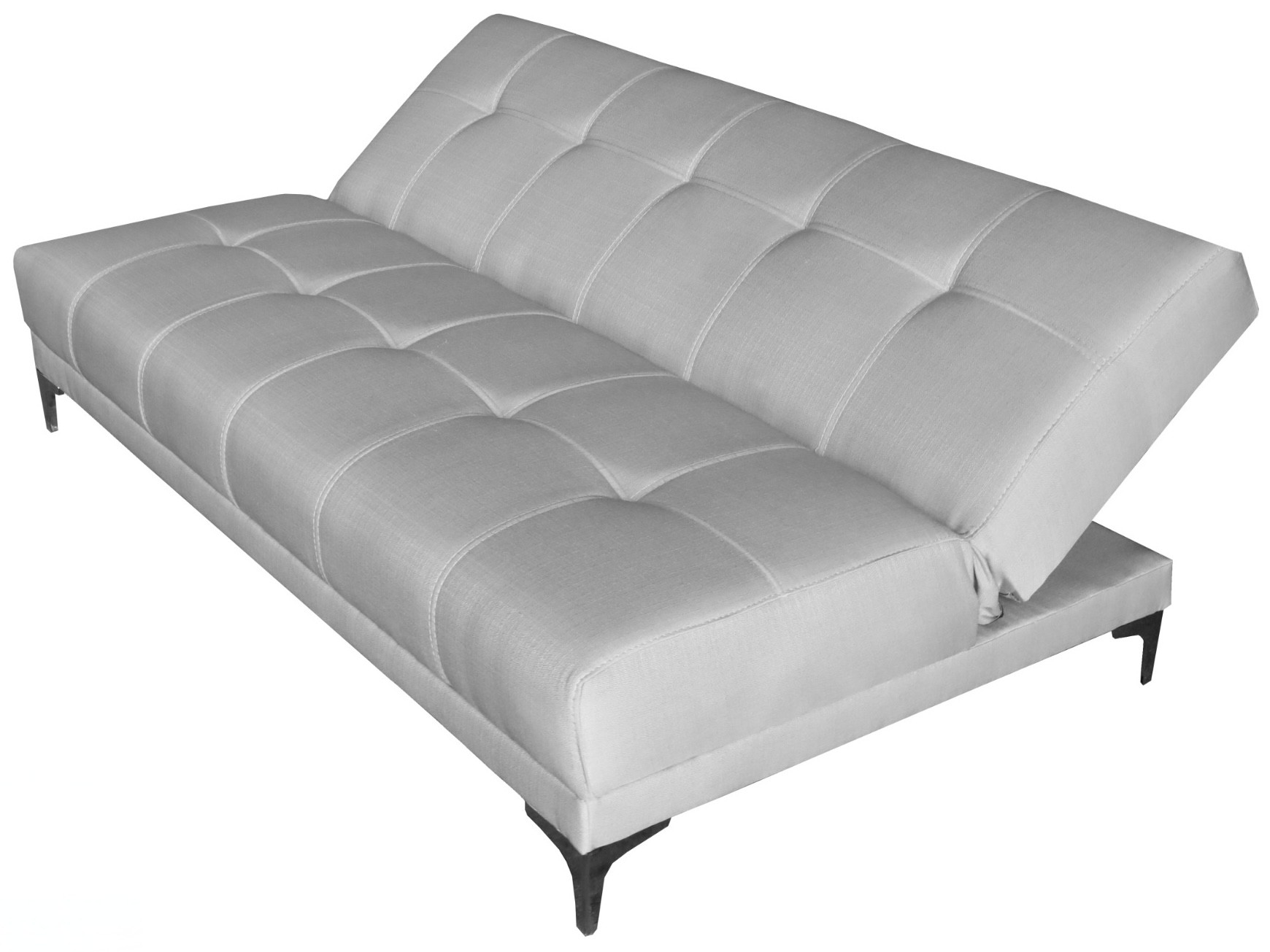 Sofa Cama El Bazar Store Karla color Gris Plata Futon 3 posiciones Matrimonial image number null