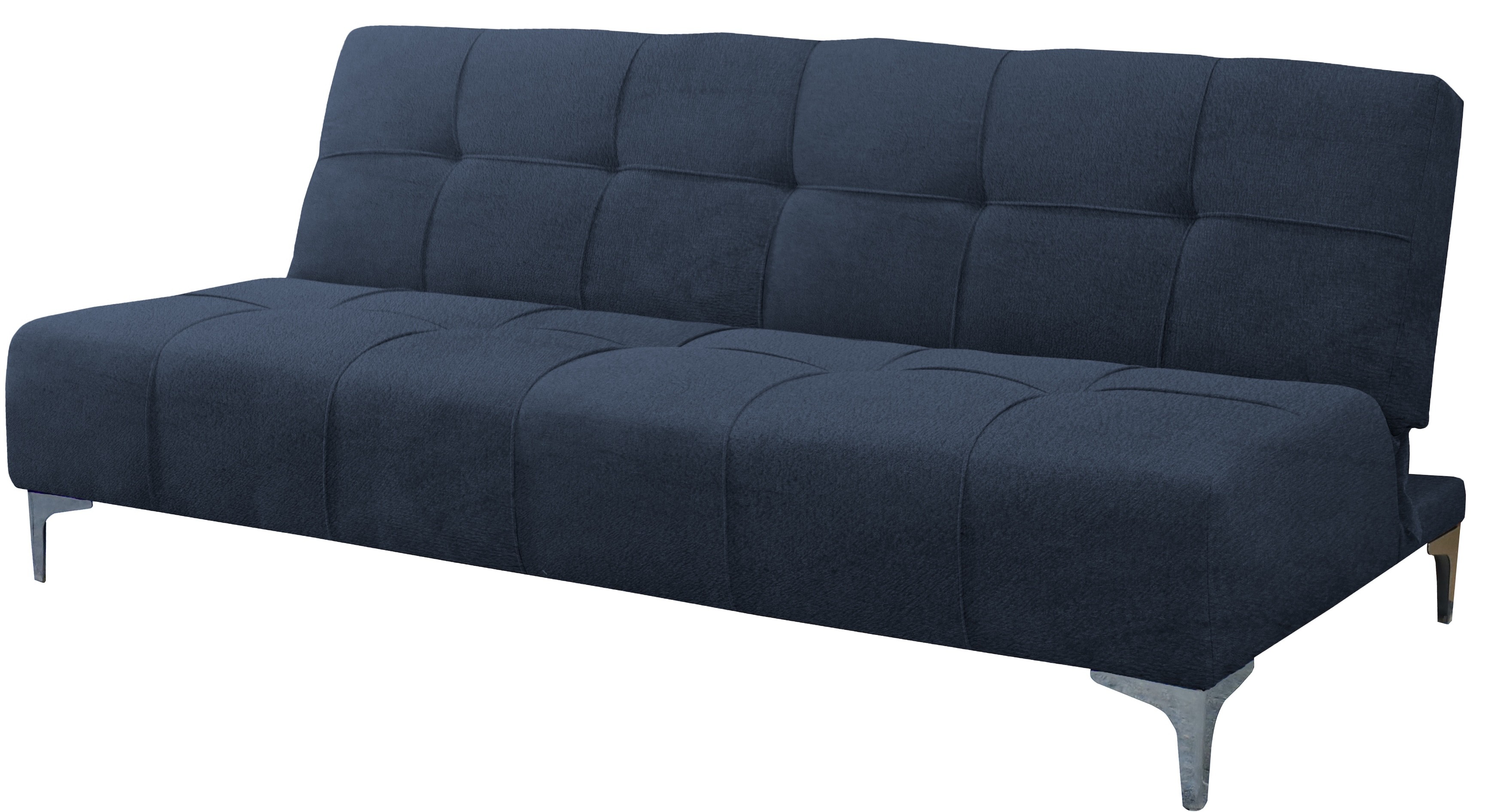Sofa Cama Reclinable El Bazar Store New York Azul Terciopelo Marino Futon 3 posiciones Sala image number null