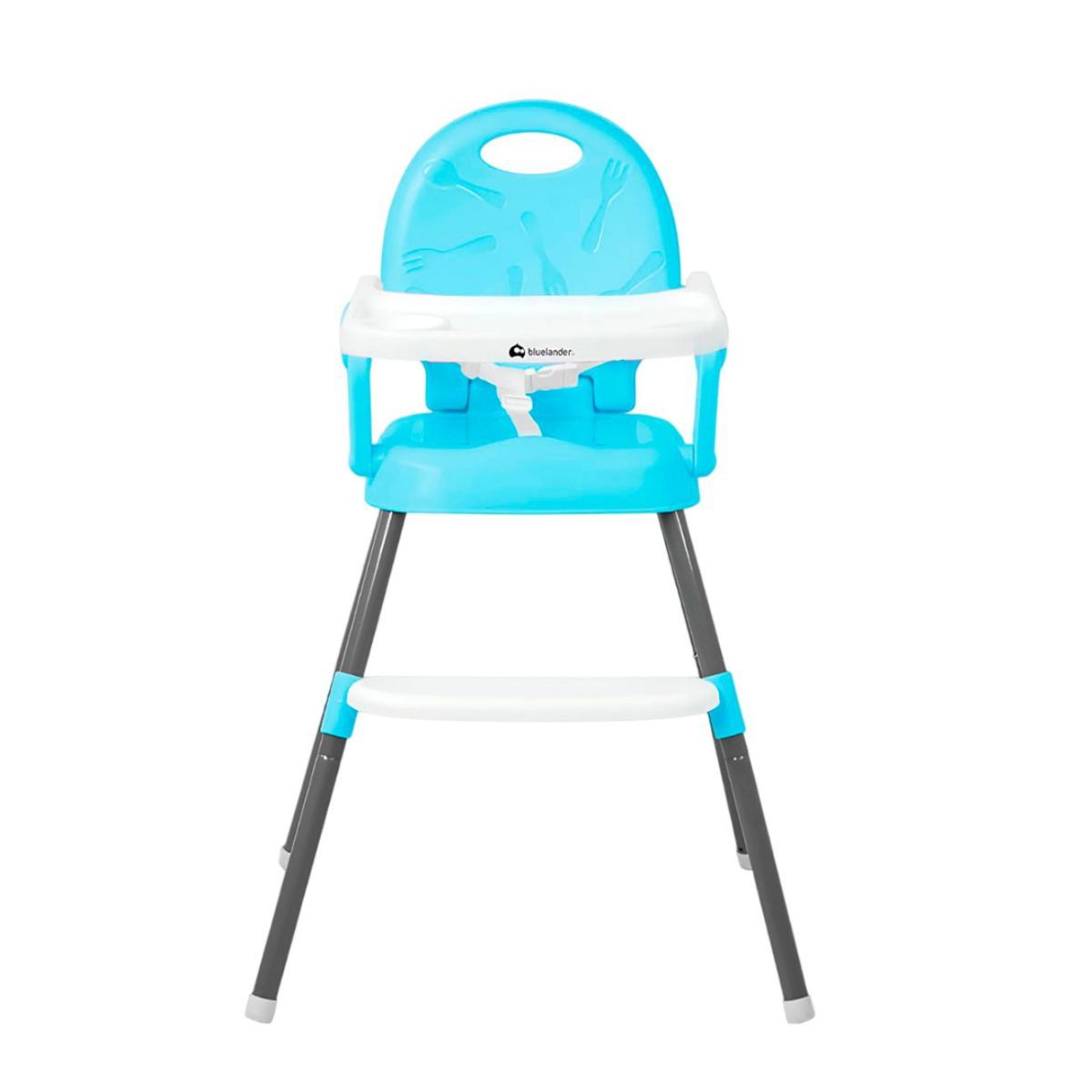Silla para Beb&eacute; Desmontable con Cintur&oacute;n De Seguridad, Periquera y Charola,Patas Ajustable de Altura, Azul, Bluelander image number null