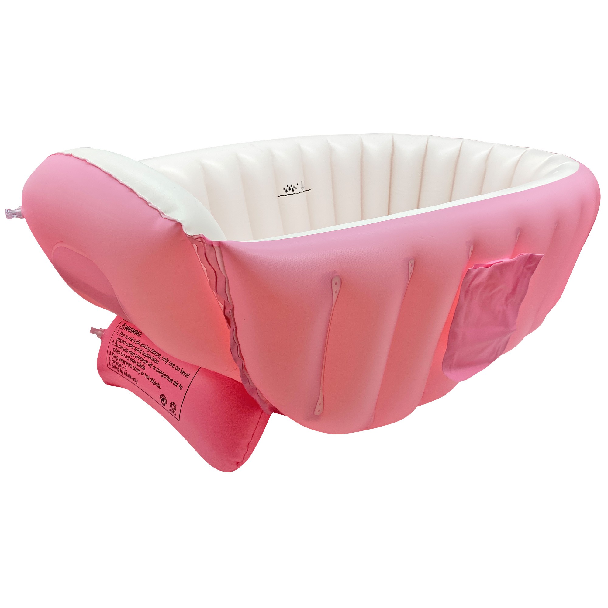 Ba&ntilde;era Inflable Para Reci&eacute;n Nacido Y Beb&eacute; Con Bomba Ecobaby Original Color Rosa image number null