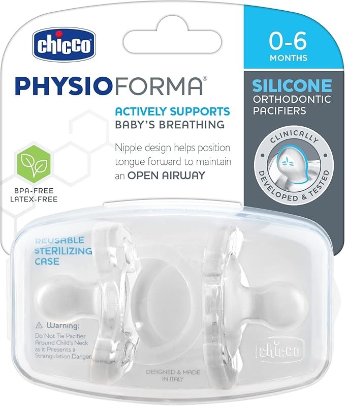 A Chicco Chupete de silicona suave, Transparente, 0-6 Month image number null