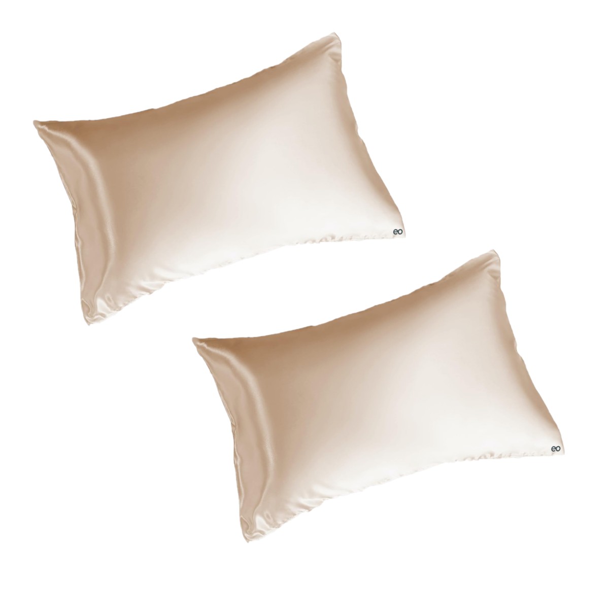 2pz Fundas De Almohada Estandar De Sat&eacute;n Y Sedosas, C&oacute;modas Color: Champagne image number null