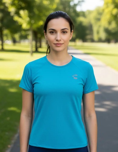 Playera Charly Mujer Deportiva Manga Corta 5018216450 Azul M/m M image number null
