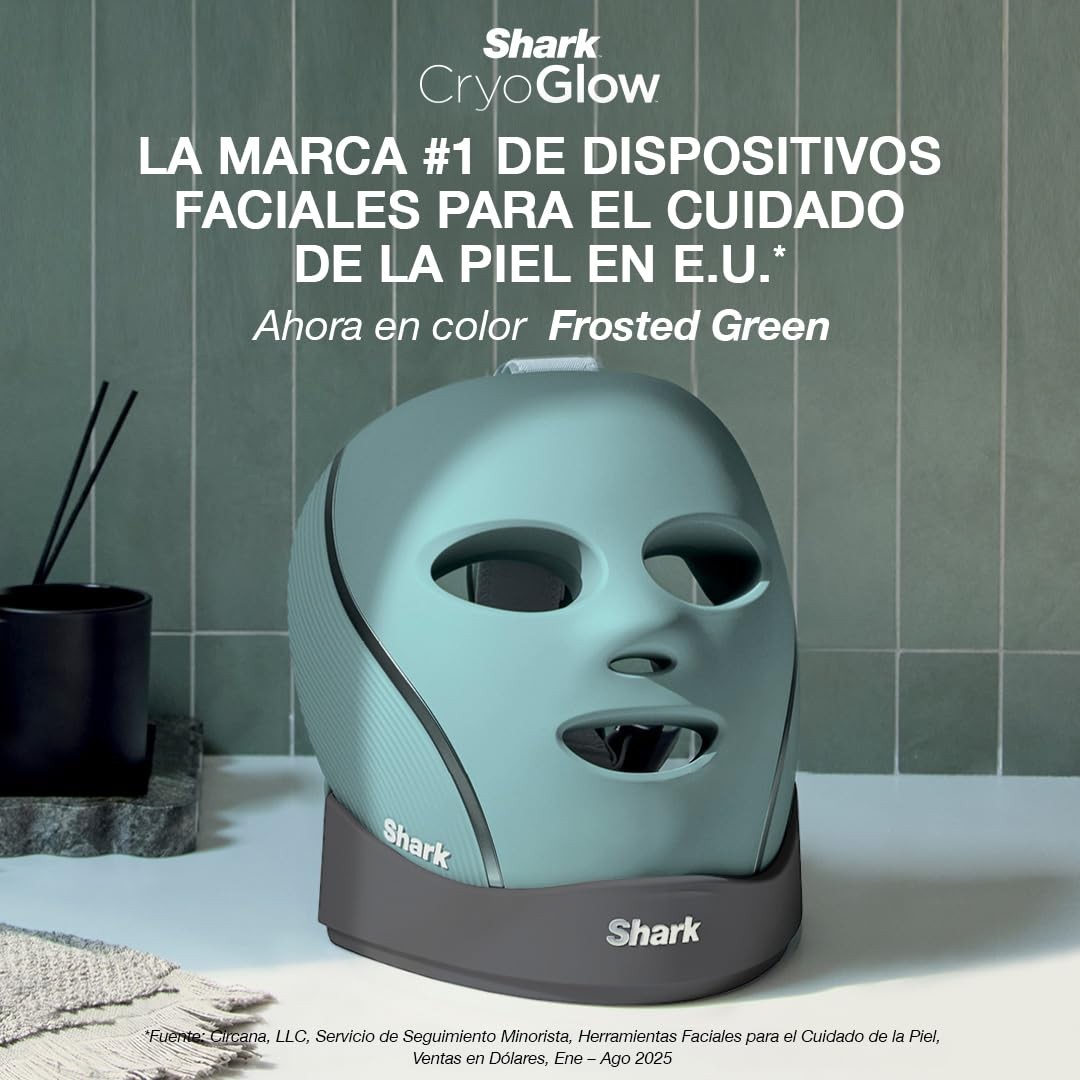 Shark CryoGlow M&aacute;scara LED Antiedad, Roja, Azul e Infrarroja, Verde image number null