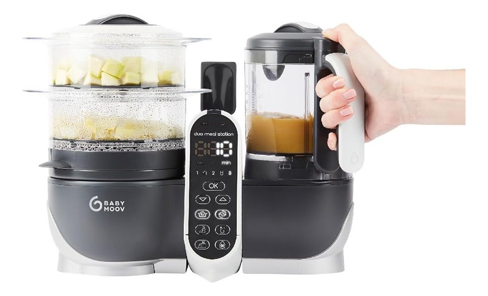 Babymoov Duo Meal 6 en 1 Procesador de Alimentos Gris image number null