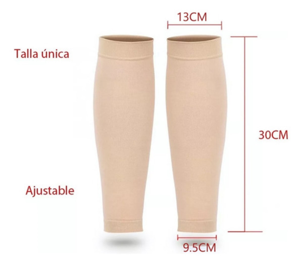 Medias Calcetines De Compresion Venosa Pantorrillas Hombre Color de piel image number null