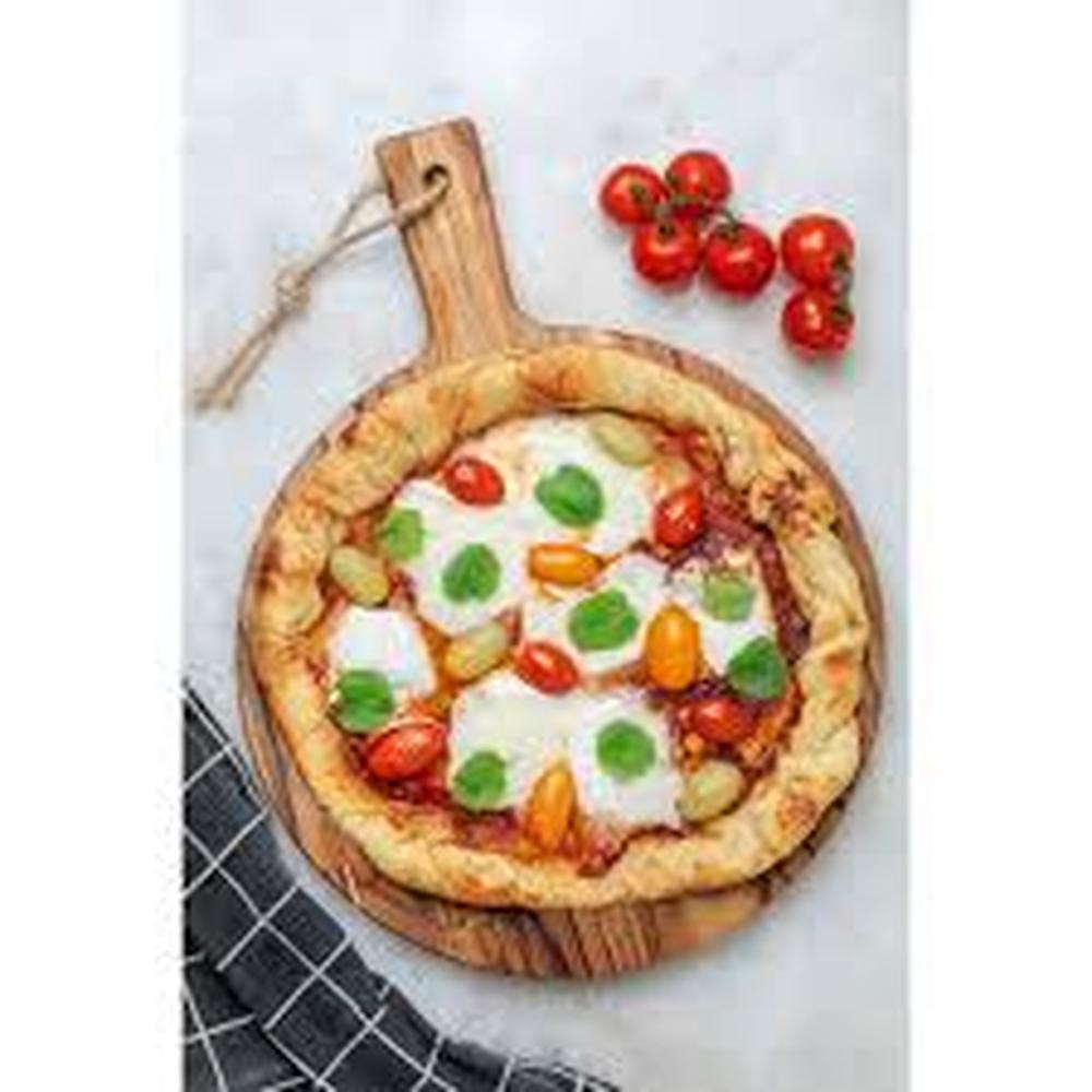 Tabla Corte Pizza Queso Redonda Tramontina FSC Teca 40x28 cm image number null