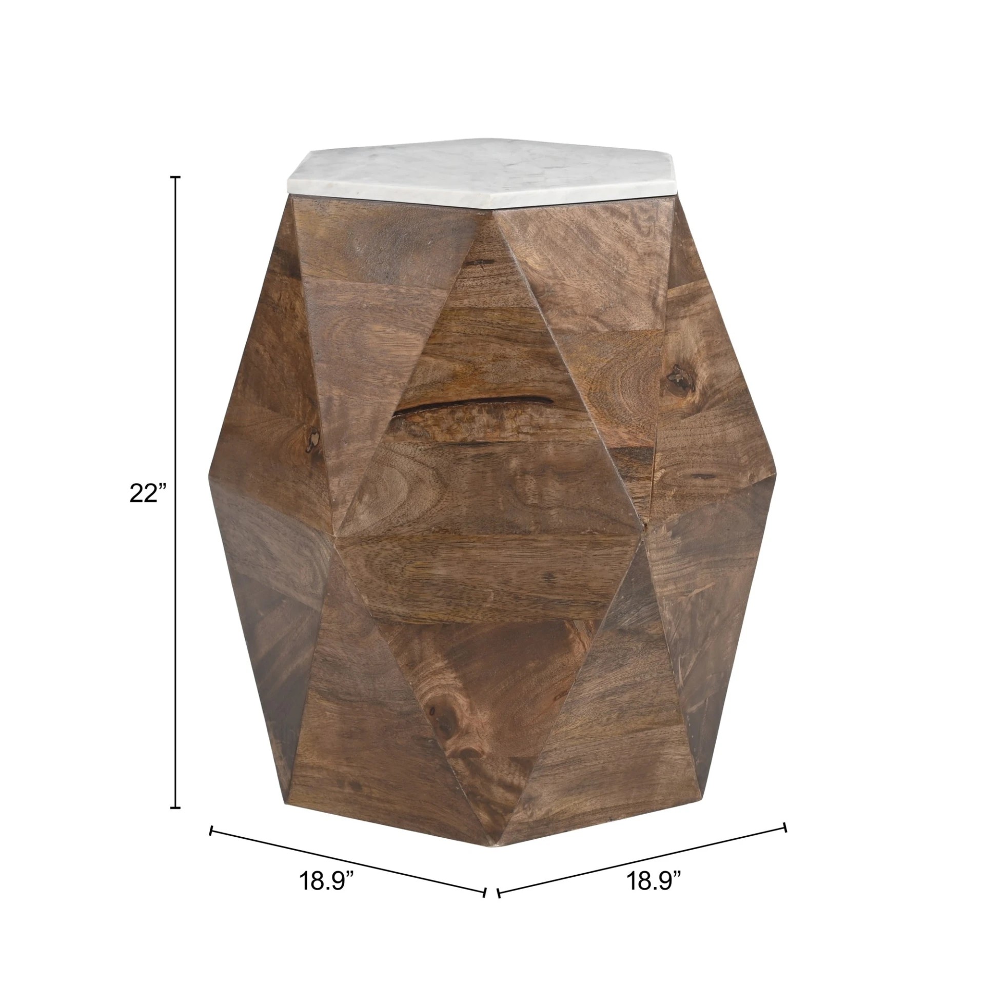 Mesa Lateral Bisel Nogal Kessa image number null