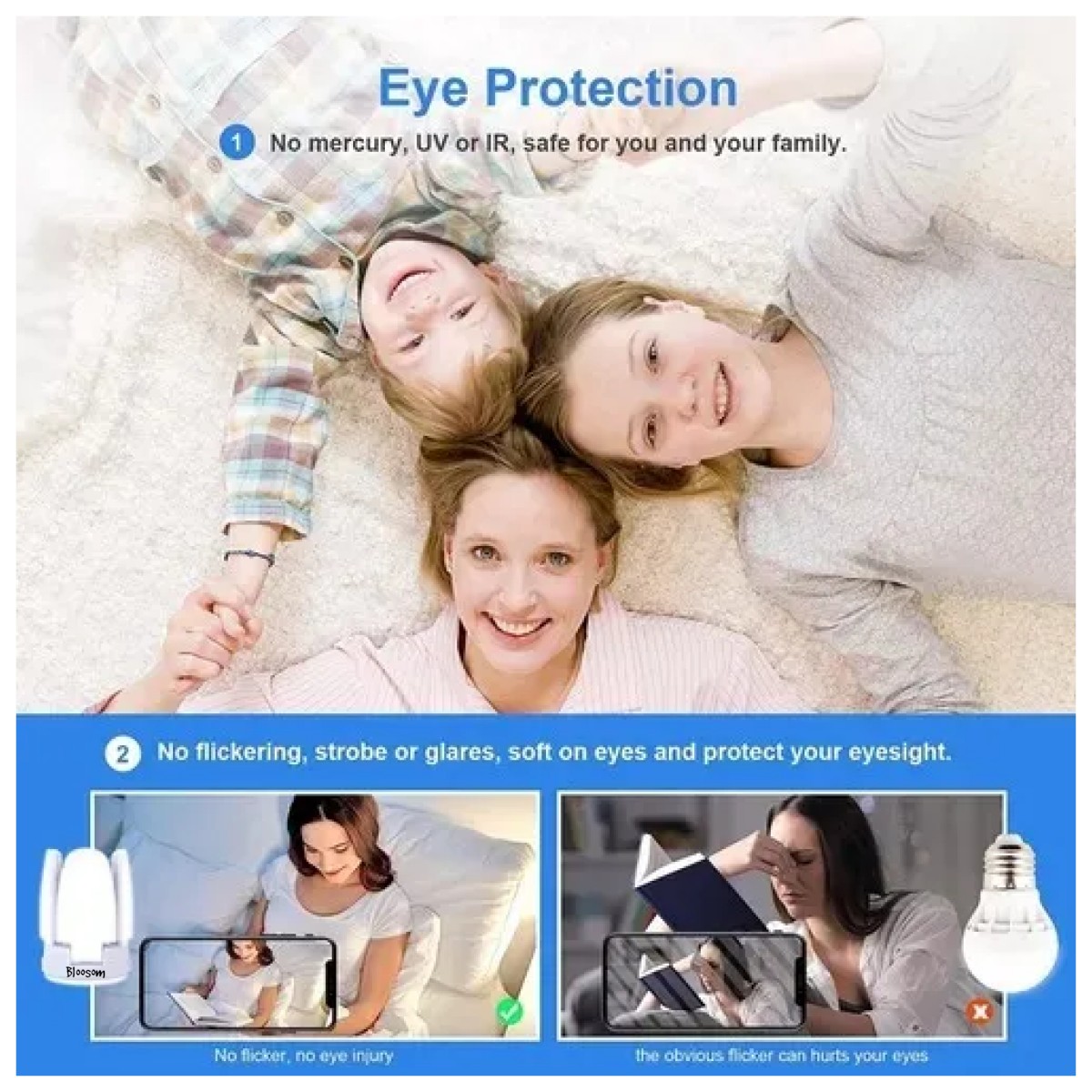 Luz Led Deformable De Garaje Led 6000lm 60w 2pzs Blanco image number null