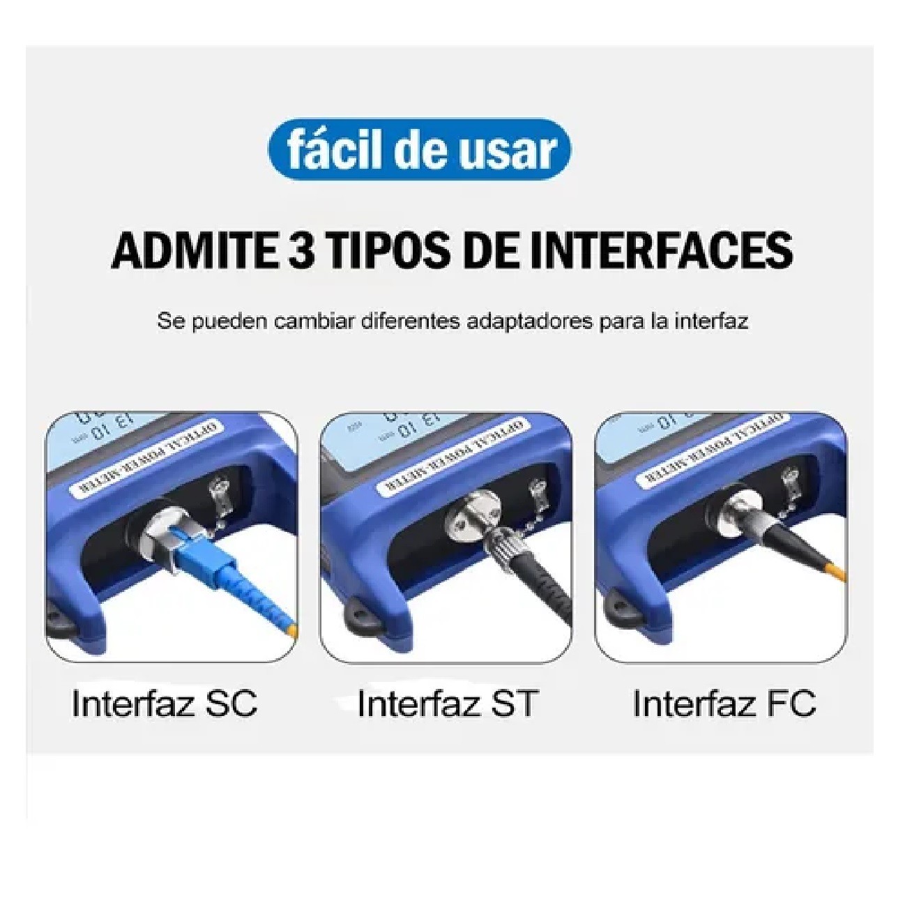 Medidor Potencia Fibra &Oacute;ptica Localiza Fallas Y L&aacute;mpara 10km Azul image number null