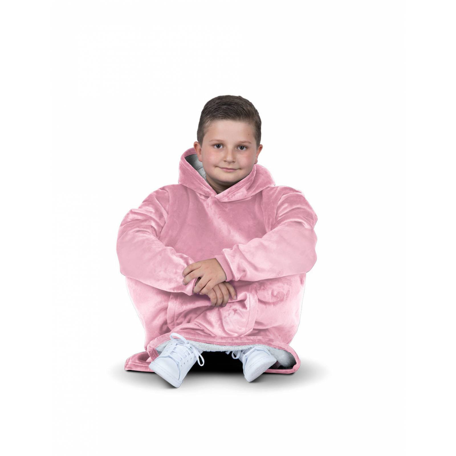Sudadera Cobija Con Capucha Y Borrega Para Ni&ntilde;o - Rosa ESQUIMAL image number null